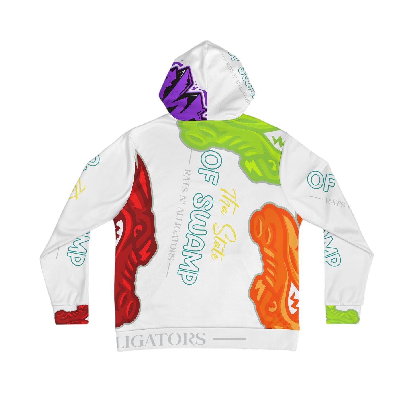 White Flawdawear Limited Edition OG Flawda Mane “Tha State Of Swamp Rats N’ Alligators” Men's Playuz Hoodie