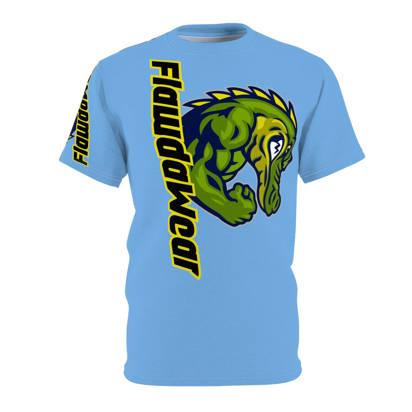 Light Blue Flawdawear Limited Edition OG Flawda Mane “Came Up Frum Tha Creek N’ I Got It Good” Unisex Cut & Sew Playuz Tee