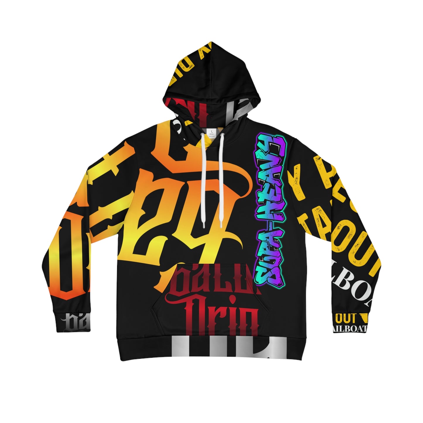 Black Gator Drip Exclusive Supa-Heavy Excess-Stunna Hypa-Flex Limited Edition OG Flawda Mane “My Piece Stand Out Like A Sailboat” Men's Playuz Hoodie