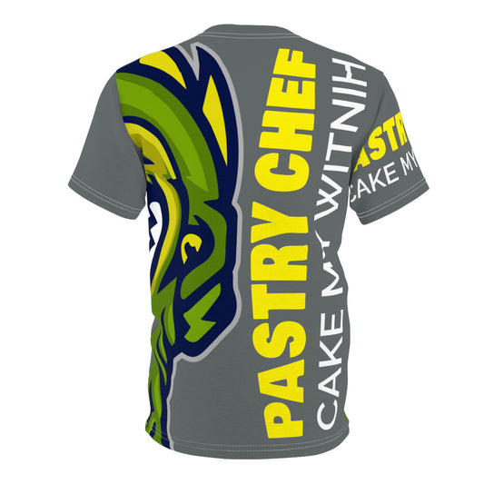 Dark Grey Flawdawear Limited Edition OG Rich Daddy “Pastry Chef Cake My Witnih” Unisex Cut & Sew Playuz Tee