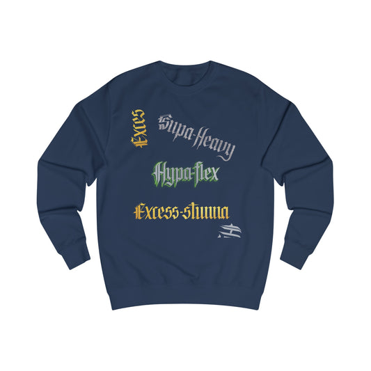 Oxford Navy Gator Drip Exclusive Supa-Heavy Excess-Stunna Hypa-Flex Limited Edition OG "Excess-Stunna Collection" Men's Playuz Sweatshirt