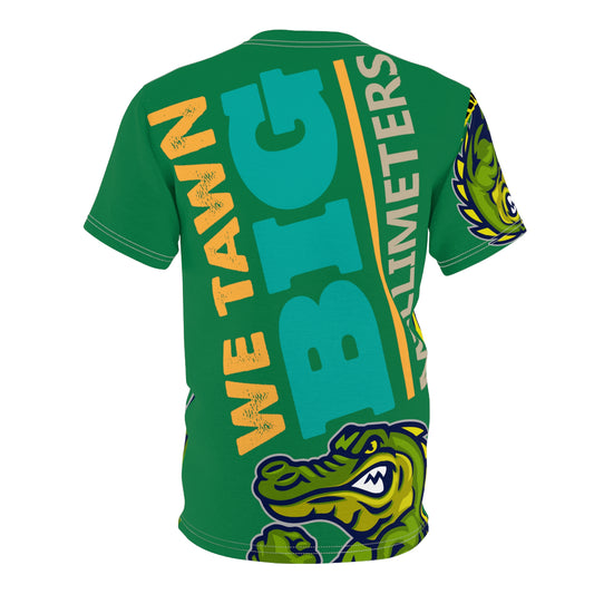 Dark Green Flawdawear Limited Edition OG Rich Daddy “We Tawn Big Millimeters” Unisex Cut & Sew Playuz Tee