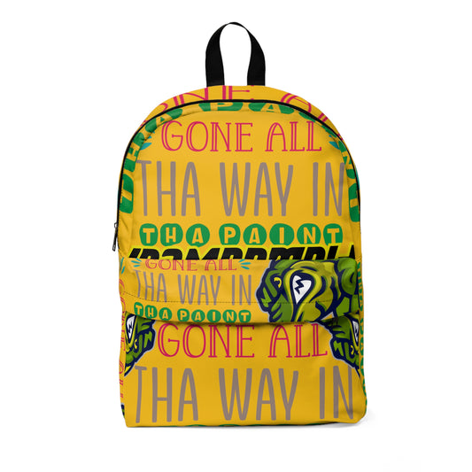 Yellow Flawdawear Limited Edition OG Alligator Playuz "Gone All Tha Way In Tha Paint" Classic Backpack
