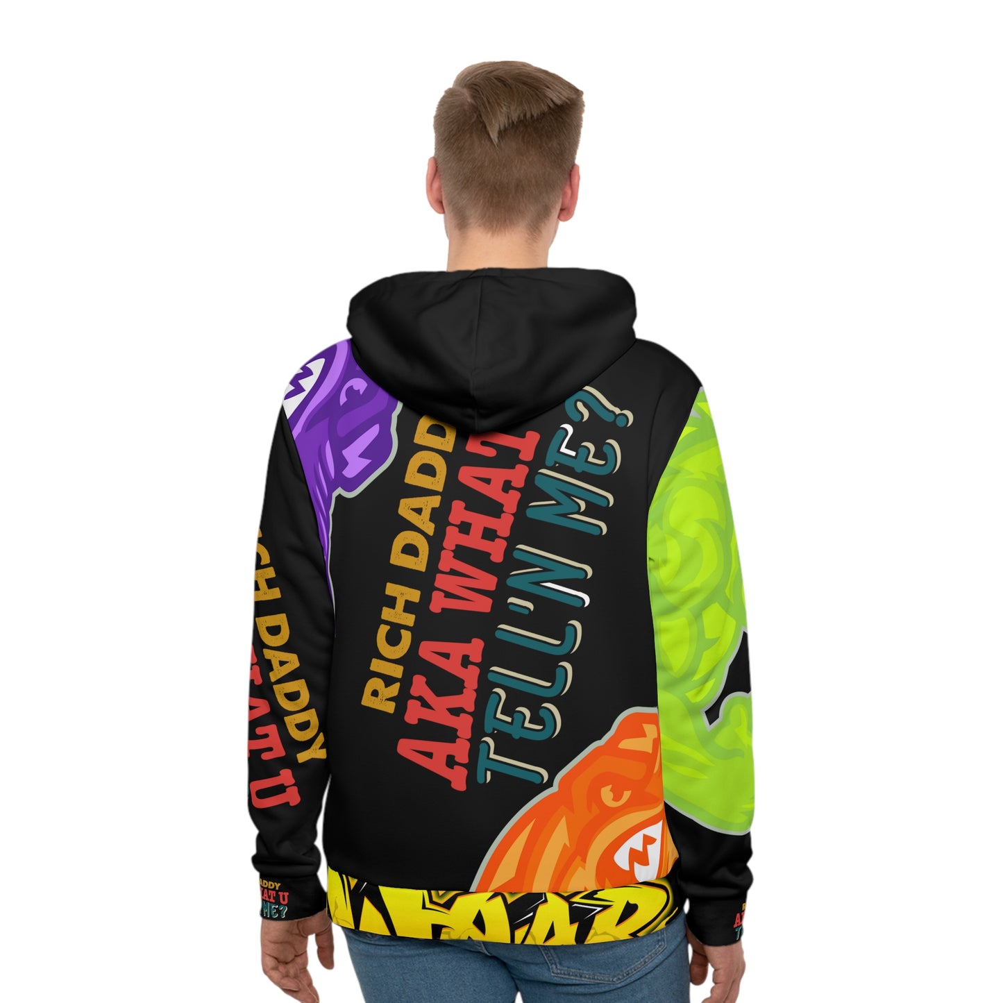 Black Flawdawear Limited Edition OG Rich Daddy “Rich Daddy AKA What U Tell’n ME?” Men's Playuz Hoodie