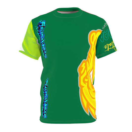 Dark Green Flawdawear Limited Edition OG Flawda Mane “Tha State Of Swamp Rats N’ Alligators” Unisex Cut & Sew Playuz Tee