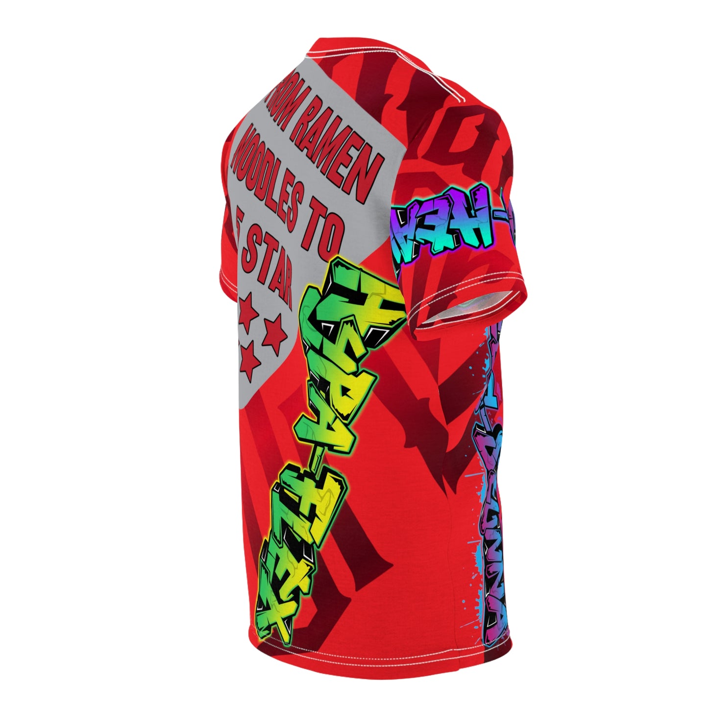 Red Gator Drip Exclusive Supa-Heavy Excess-Stunna Hypa-Flex Limited Edition OG Flawda Mane “From Ramen Noodles To 5 Star" Unisex Cut & Sew Playuz Tee