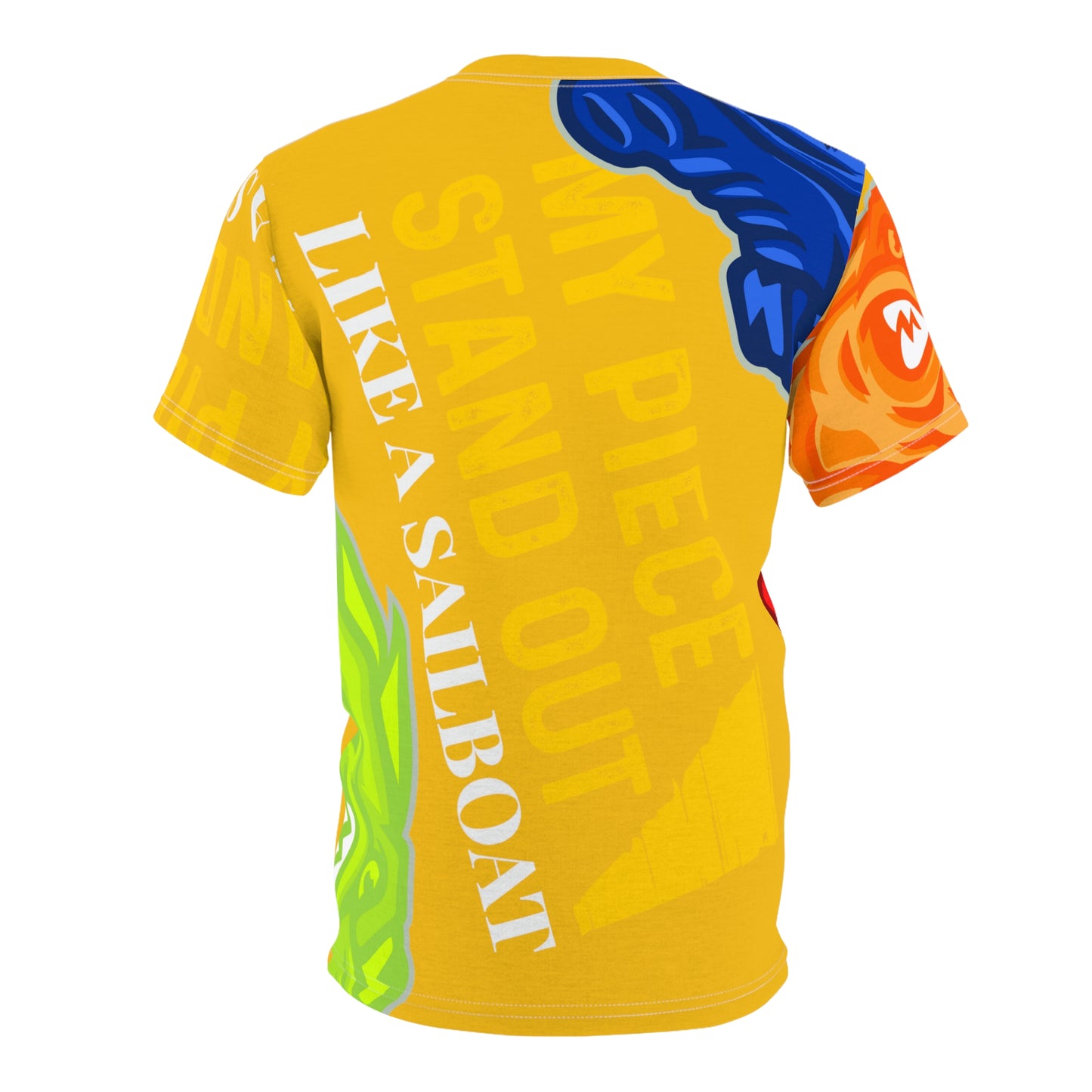 Yellow Flawdawear Limited Edition OG Flawda Mane “My Piece Stand Out Like A Sailboat” Unisex Cut & Sew Playuz Tee