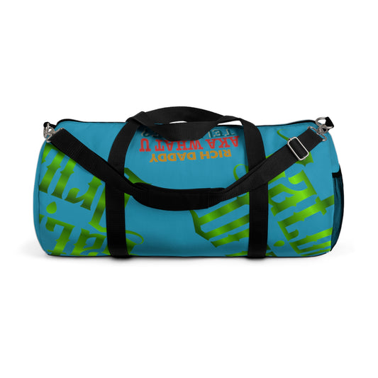 Turquoise Gator Drip Exclusive Supa-Heavy Excess-Stunna Hypa-Flex Alligator Playuz Limited Edition OG Rich Daddy “Rich Daddy AKA What U Tell’n Me” Large Duffle Playuz Bag