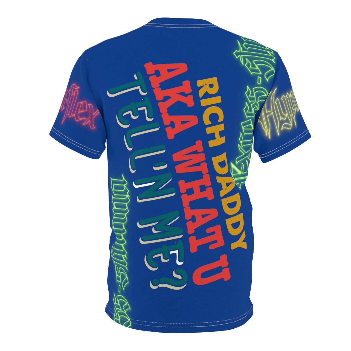 Dark Blue Gator Drip Exclusive Supa-Heavy Excess-Stunna Hypa-Flex Limited Edition OG Rich Daddy “Rich Daddy AKA What U Tell’n ME?” Unisex Cut & Sew Playuz Tee