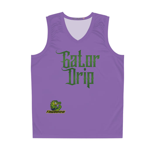 Light Purple Flawdawear x Gator Drip Supa-Heavy Excess-Stunna Hypa-Flex Limited Edition OG Flawda Mane "Southern To Tha Fuck'n Bone" Basketball Playuz Jersey