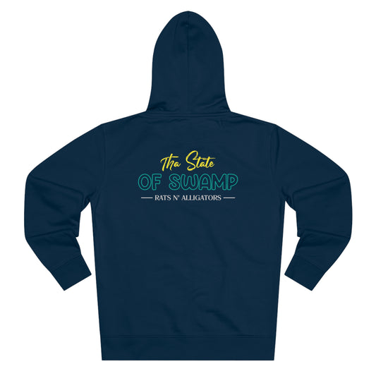 French Navy Flawdawear Limited Edition OG Flawda Mane "Tha State Of Swamp Rats N' Alligators" Cultivator Zip Playuz Hoodie