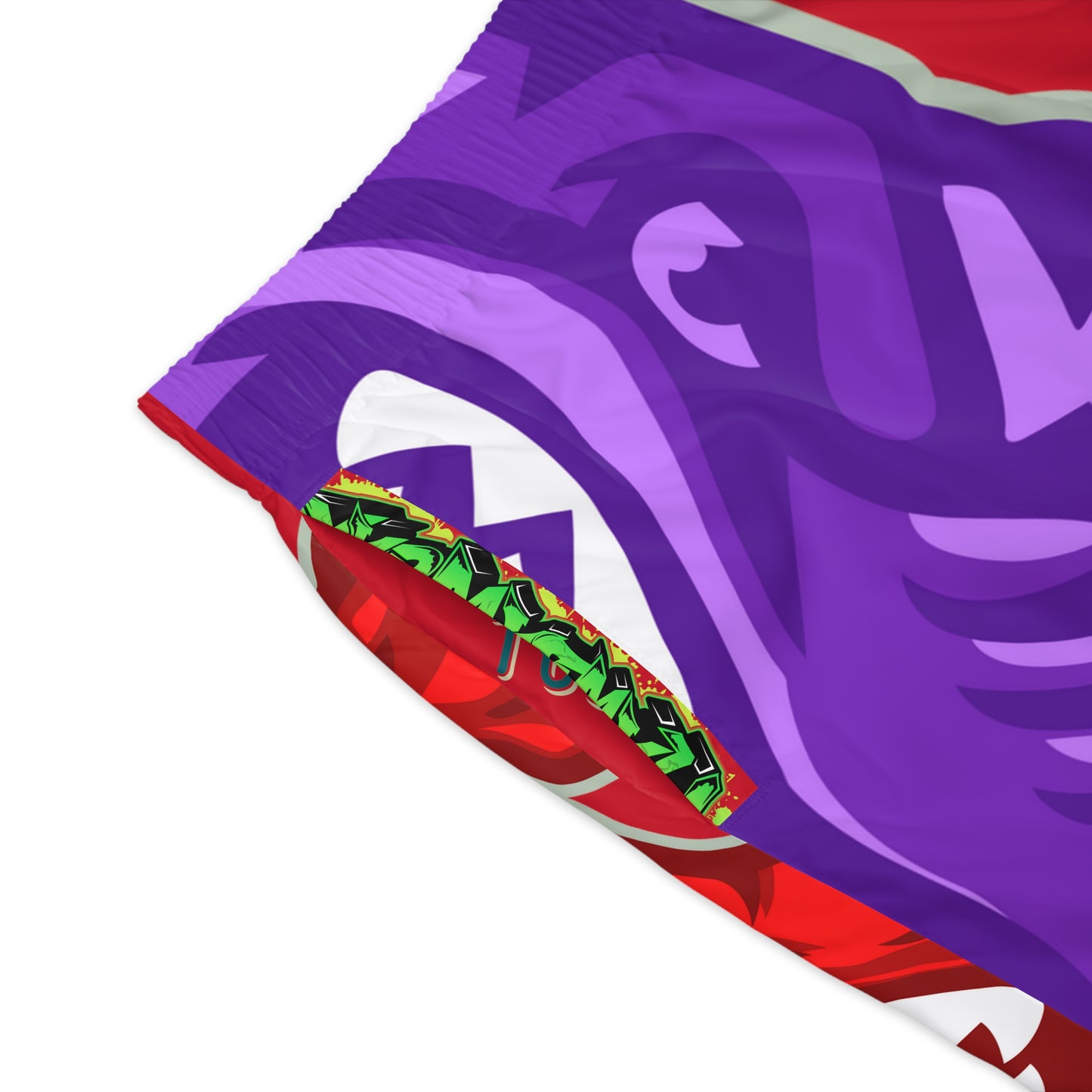 Dark Red Flawdawear Limited Edition OG Rich Daddy “Rich Daddy AKA What U Tell’n ME?” Men’s Jogguz Playuz Shorts