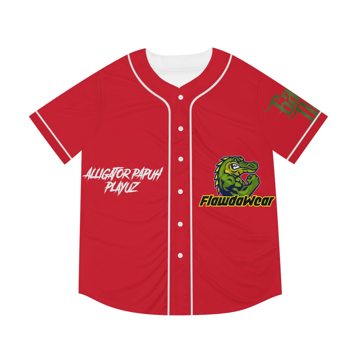 Dark Red Flawdawear x Gator Drip Supa-Heavy Excess-Stunna Hypa-Flex Limited Edition OG Alligator Playuz "From Traila Park 2 Own Palm Tree" Men's Baseball Playuz Jersey