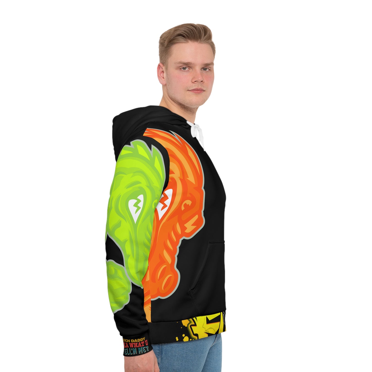 Black Flawdawear Limited Edition OG Rich Daddy “Rich Daddy AKA What U Tell’n ME?” Men's Playuz Hoodie