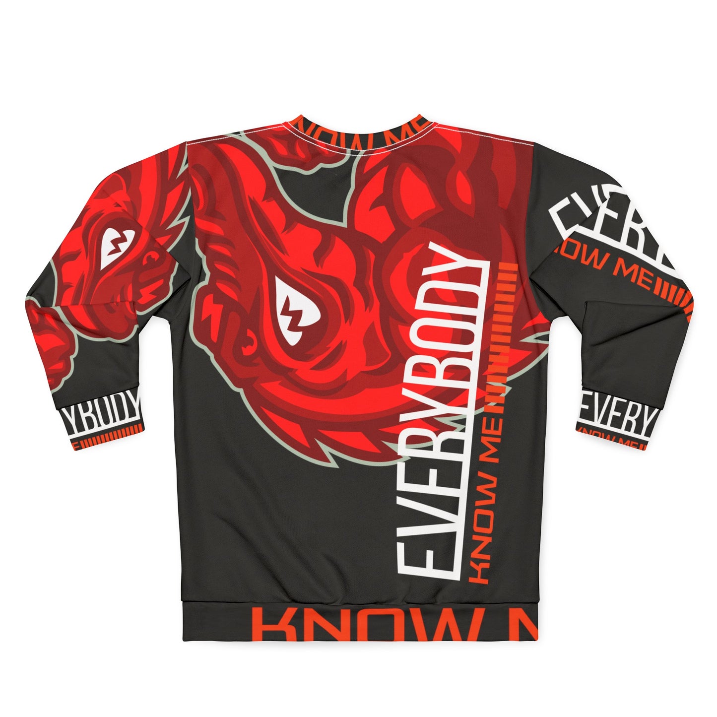 Black/Red Flawdawear Limited Edition OG Flawda Mane “Everybody Know Me” Unisex Playuz Sweatshirt