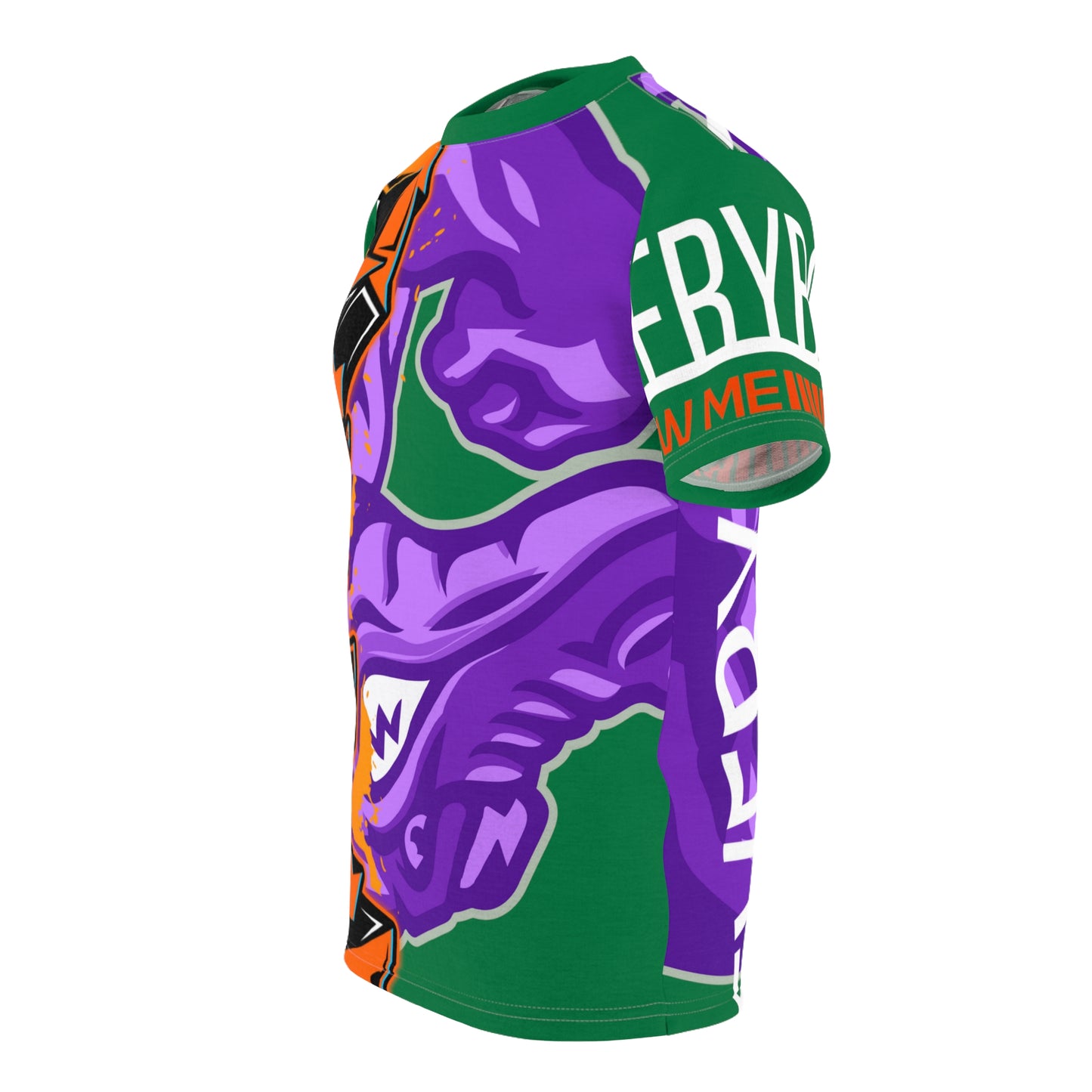 Dark Green/Purple Flawdawear Limited Edition OG Flawda Mane “Everybody Know Me” Unisex Cut & Sew Playuz Tee