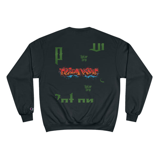 Black Gator Drip Exclusive Supa-Heavy Excess-Stunna Hypa-Flex Limited Edition OG Flawda Mane "All Black Collection" Champion Playuz Sweatshirt