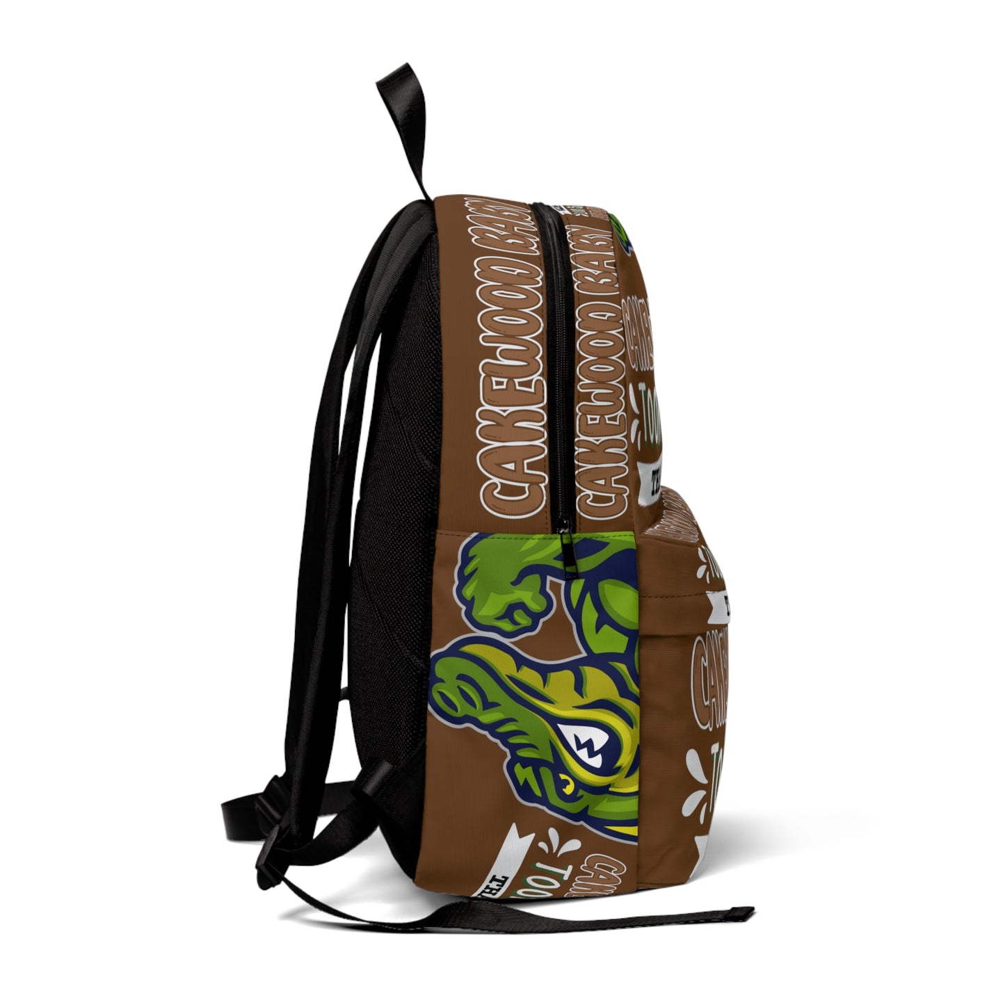 Brown Flawdawear Limited Edition OG Rich Daddy "Cakewood Baby Took Us Out Tha Gutta" Classic Backpack
