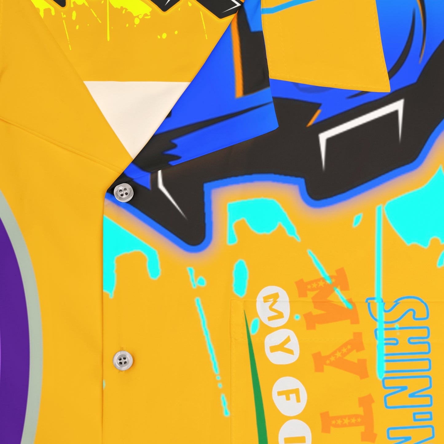 Yellow Flawdawear Limited Edition OG Rich Daddy “Shin’n Frum My Toes 2 My Fitted” Men’s Hawaiian Playuz Shirt