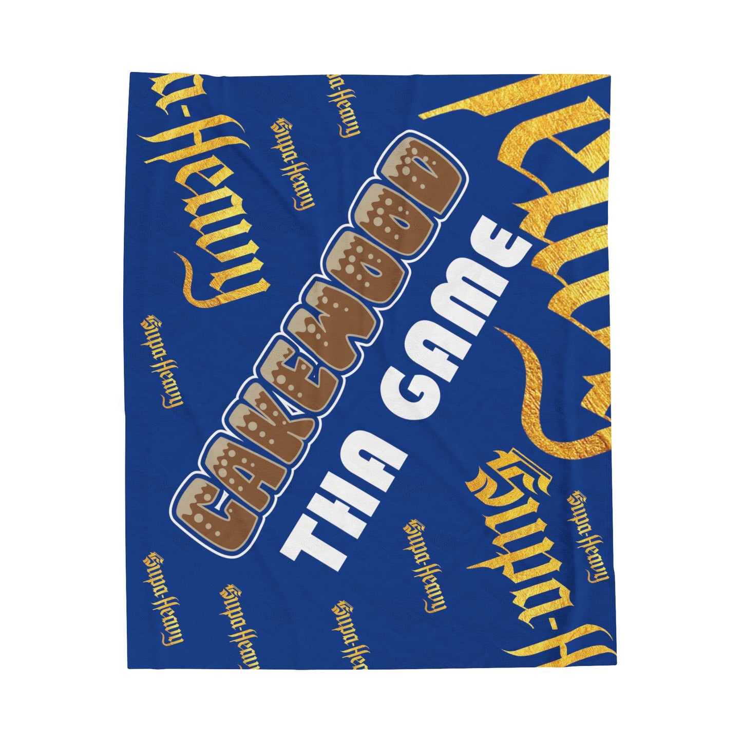 Dark Blue Gator Drip Exclusive Supa-Heavy Excess-Stunna Hypa-Flex Limited Edition OG Alligator Playuz “Cakewood Tha Game” Velveteen Plush Playuz Blanket