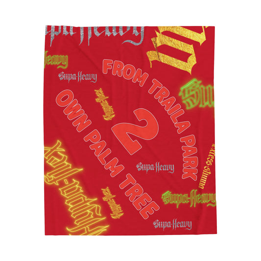 Red Gator Drip Exclusive Supa-Heavy Excess-Stunna Hypa-Flex Limited Edition OG Alligator Playuz “From Traila Park 2 Own Palm Tree” Velveteen Plush Playuz Blanket