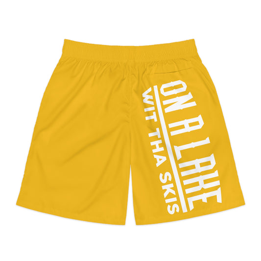 Yellow Flawdawear Flawda Mane “On A Lake Wit Tha Skis” Limited Edition OG Men’s Jogguz Playuz Shorts