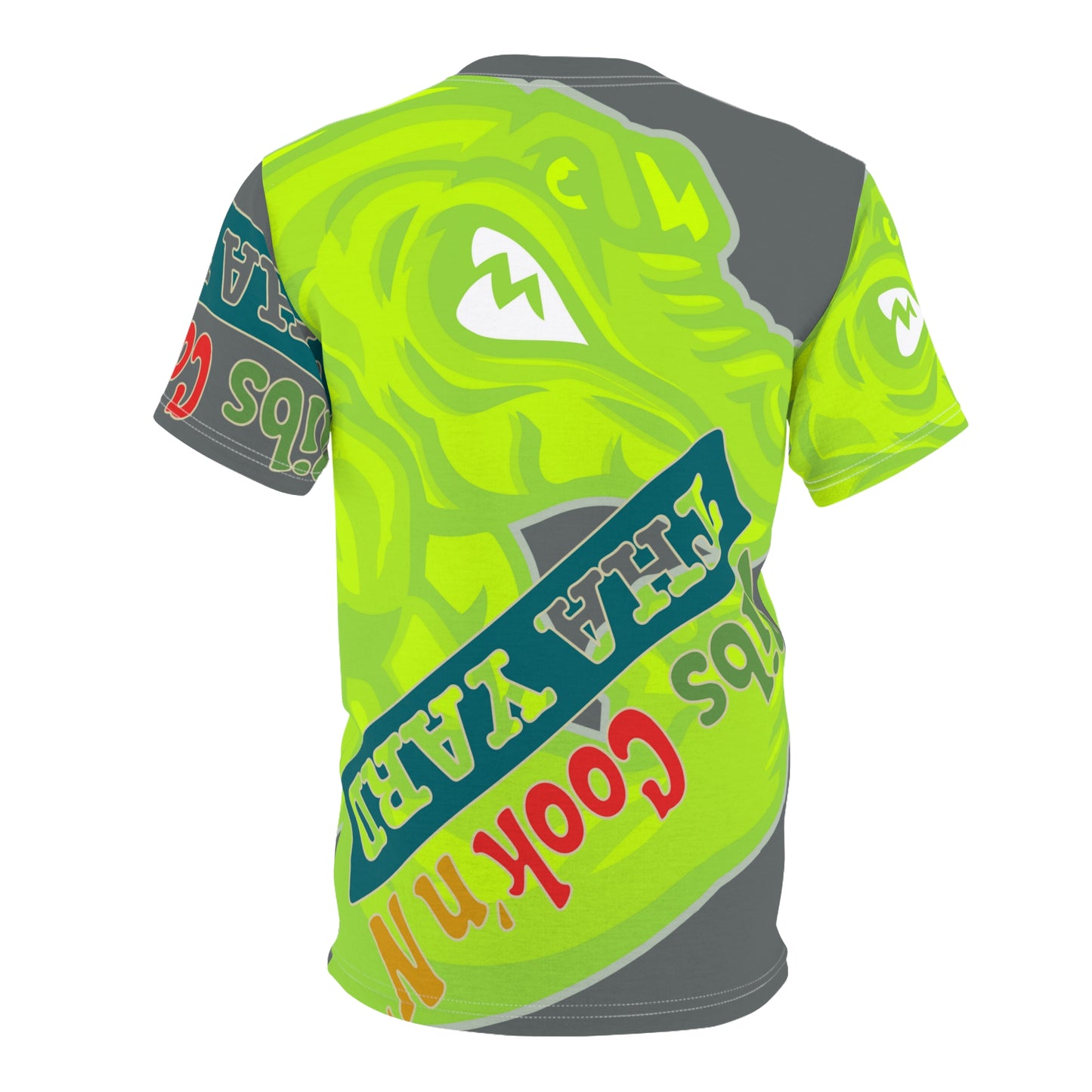 Dark Grey/Lime Flawdawear Limited Edition OG Flawda Mane “Ribs Cook’n N’ Tha Yard” Unisex Cut & Sew Playuz Tee