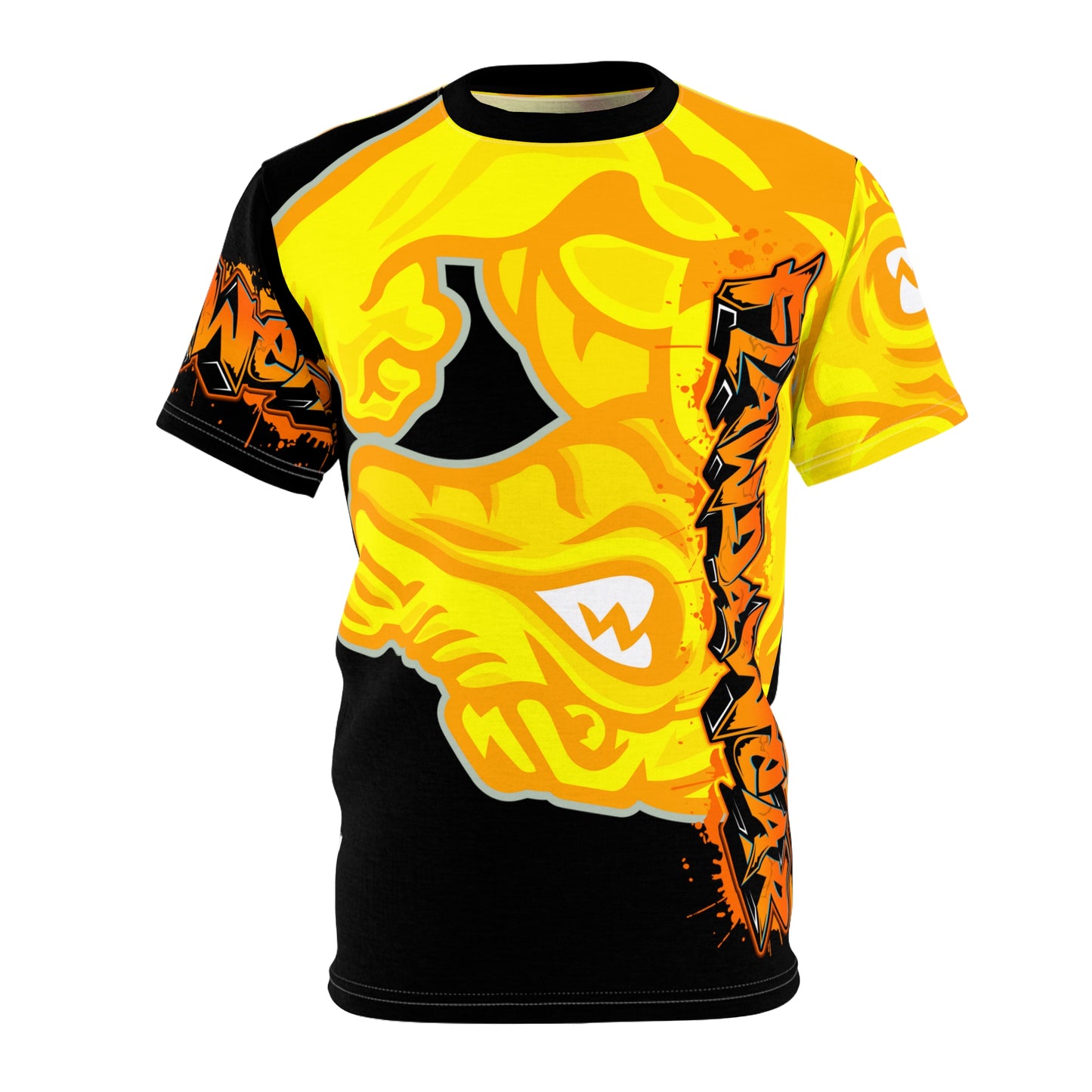 Black/Yellow Flawdawear Limited Edition OG Alligator Playuz “Flawda Mane Put Dat Smoke On You” Unisex Cut & Sew Playuz Tee