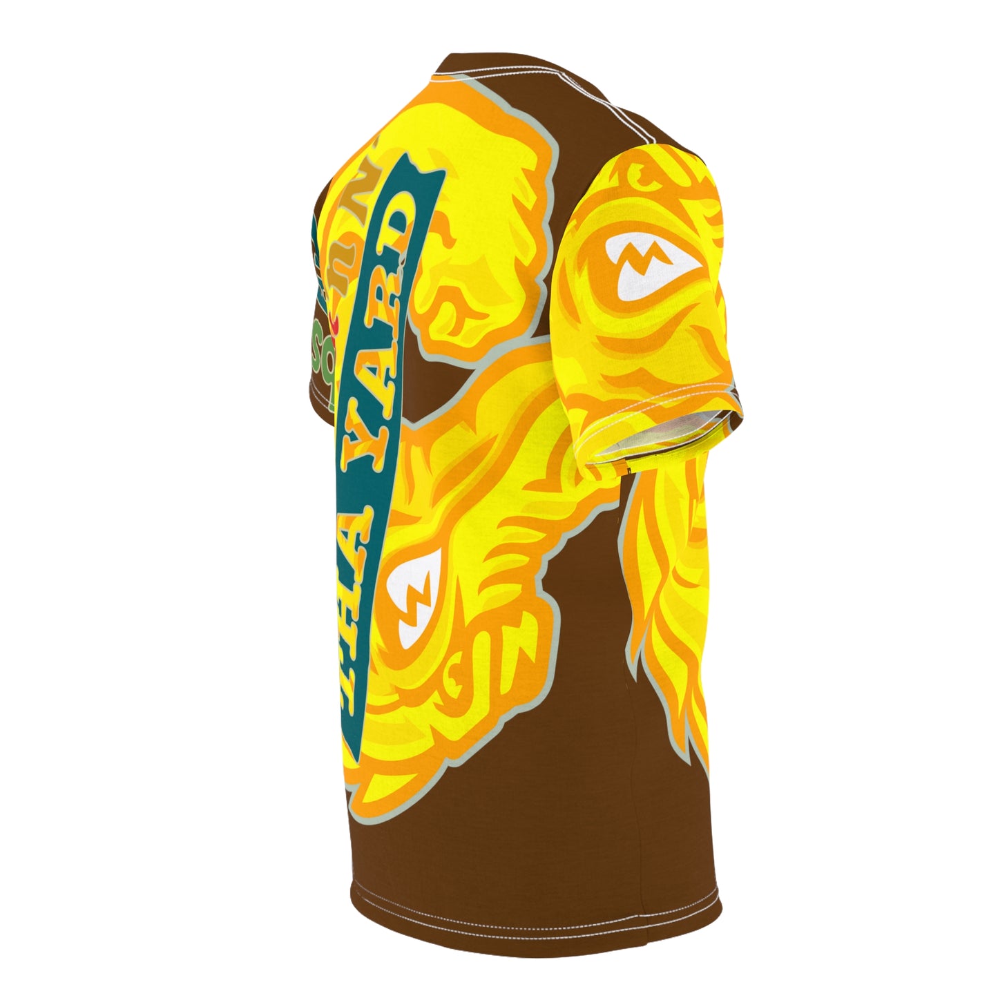 Brown/Yellow Flawdawear Limited Edition OG Flawda Mane “Ribs Cook’n N’ Tha Yard” Unisex Cut & Sew Playuz Tee