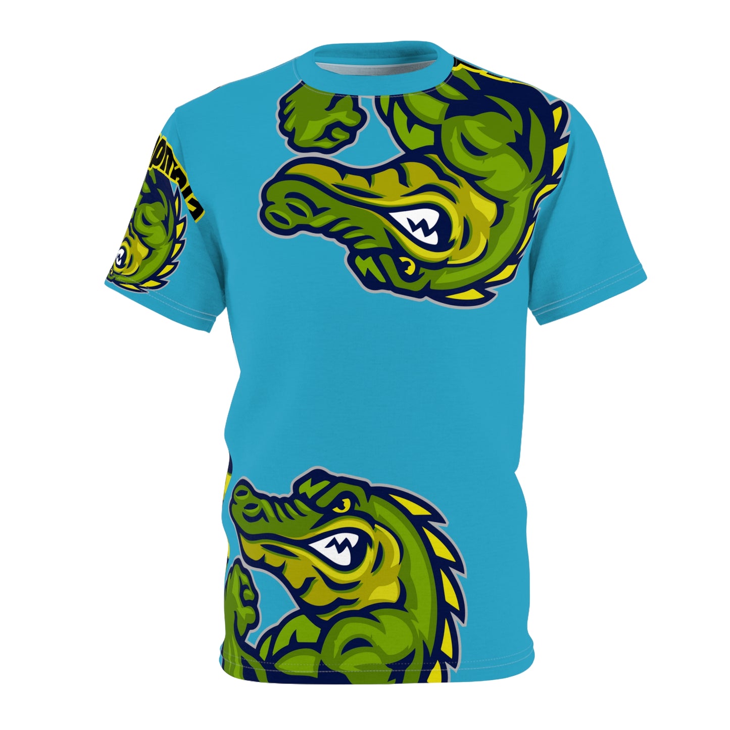 Turquoise Flawdawear Limited Edition OG Alligator Papuh Playuz “Cakewood Tha Game” Unisex Cut & Sew Playuz Tee