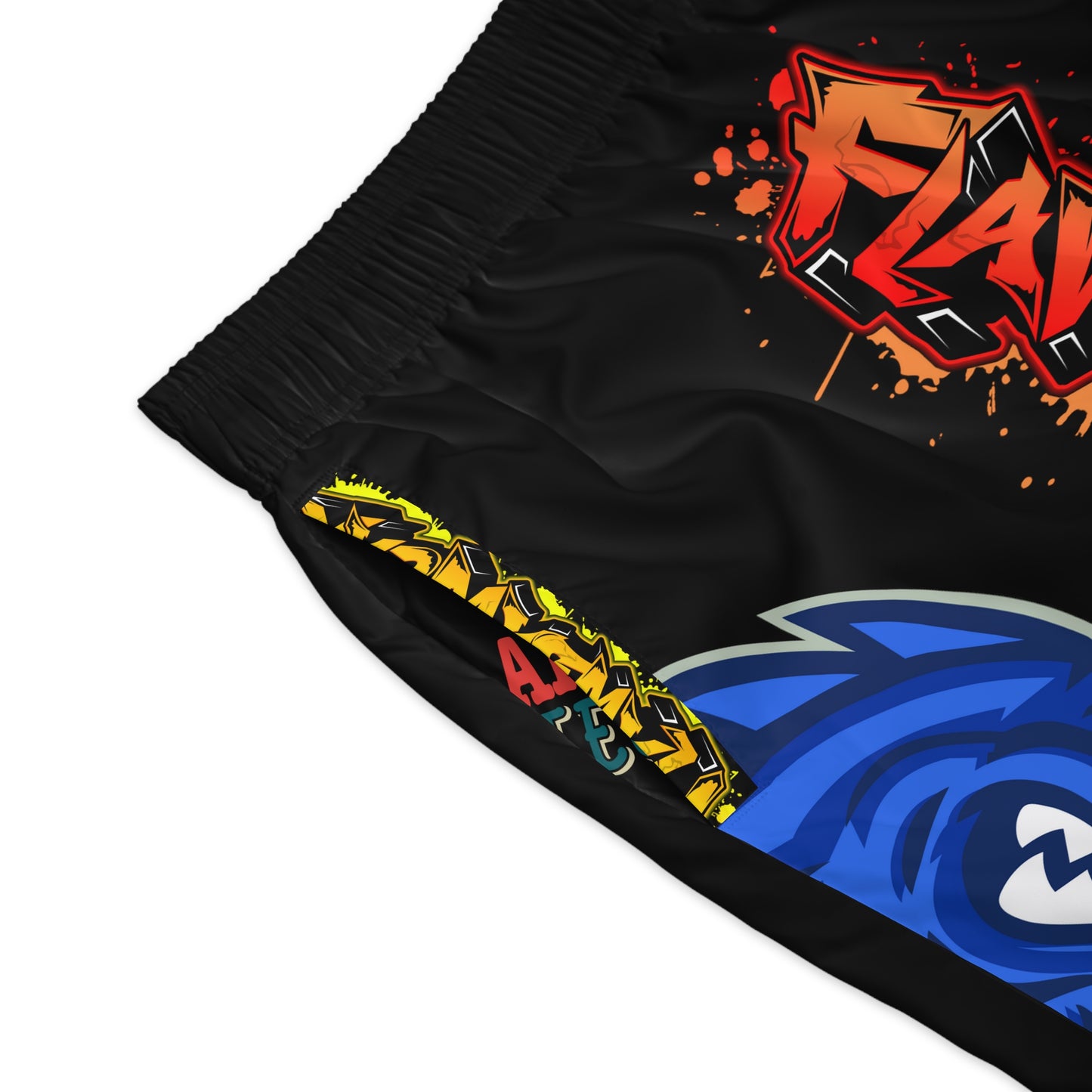 Black Flawdawear Limited Edition OG Rich Daddy “Rich Daddy AKA What U Tell’n ME?” Men’s Jogguz Playuz Shorts