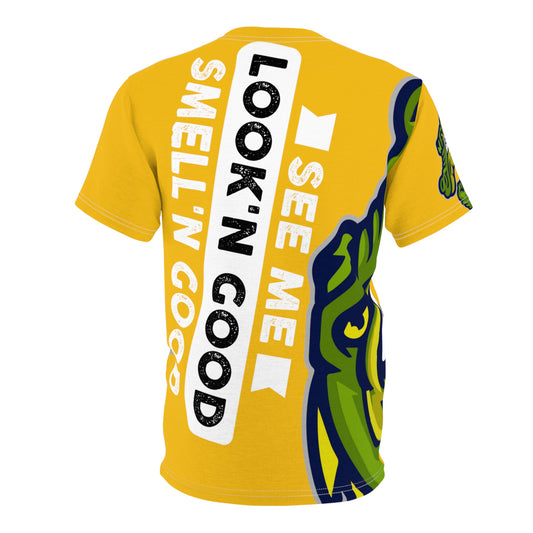 Yellow Flawdawear Limited Edition OG Flawda Mane “See Me Look’n Good Smell’n Good” Unisex Cut & Sew Playuz Tee