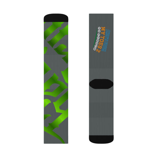 Dark Grey Gator Drip Supa-Heavy Excess-Stunna Hypa-Flex Limited Edition OG Rich Daddy “Shin’n Frum My Toes 2 My Fitted” Medium Playuz Socks