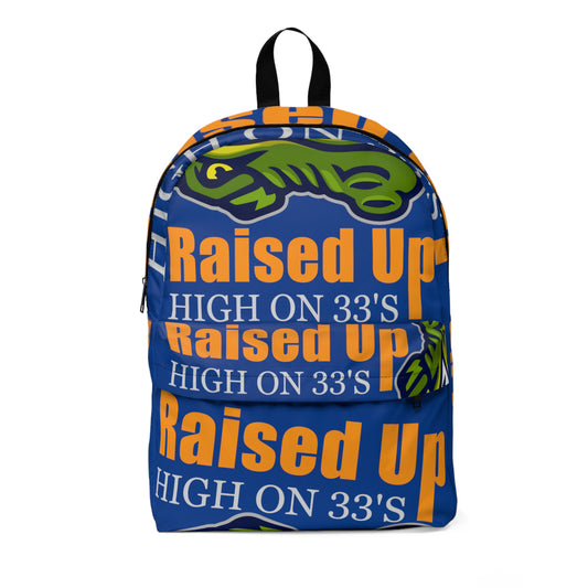 Blue Flawdawear Limited Edition OG Flawda Mane "Raised Up High On 33's" Classic Backpack