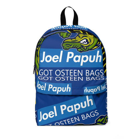 Blue Flawdawear Limited Edition OG "Joel Papuh Got Osteen Bags" Classic Backpack