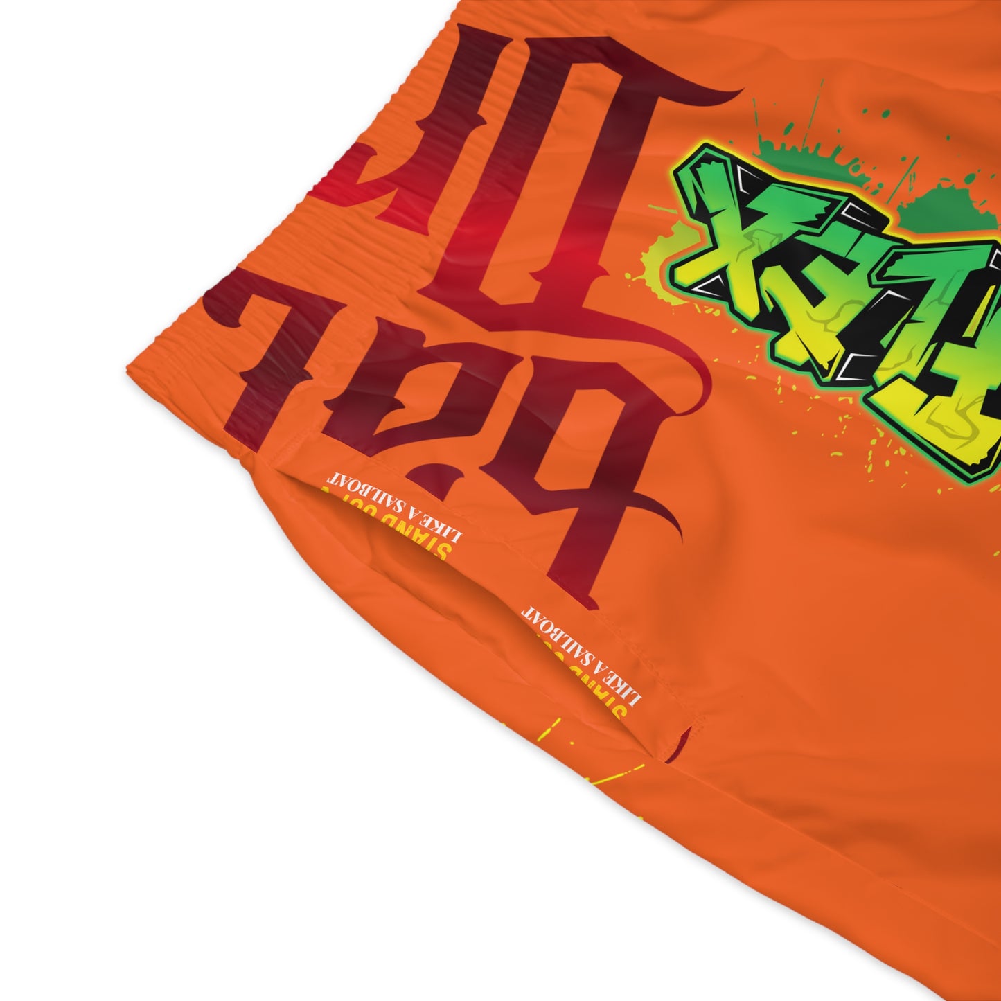 Orange Gator Drip Exclusive Supa-Heavy Excess-Stunna Hypa-Flex Limited Edition OG Flawda Mane “My Piece Stand Out Like A Sailboat” Men’s Jogguz Playuz Shorts