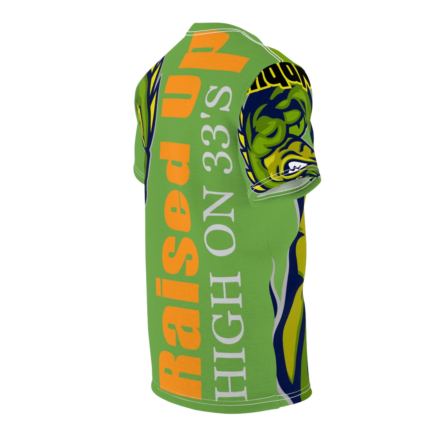 Green Flawdawear Limited Edition OG Flawda Mane “Raised Up High On 33’s” Unisex Cut & Sew Playuz Tee