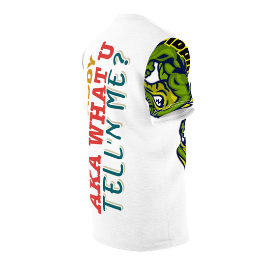 White Flawdawear Rich Daddy “Rich Daddy AKA What U Tell’n ME?” Limited Edition OG Unisex Cut & Sew Playuz Tee