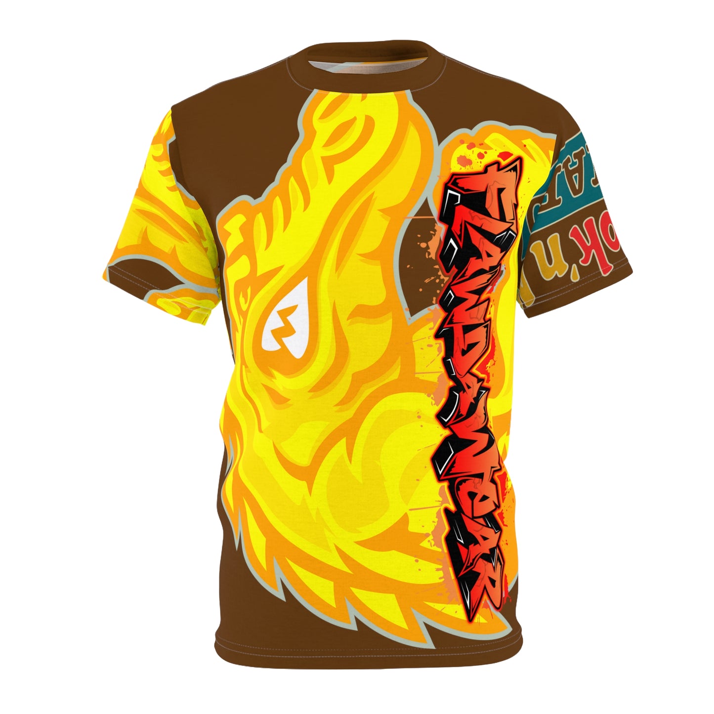 Brown/Yellow Flawdawear Limited Edition OG Flawda Mane “Ribs Cook’n N’ Tha Yard” Unisex Cut & Sew Playuz Tee