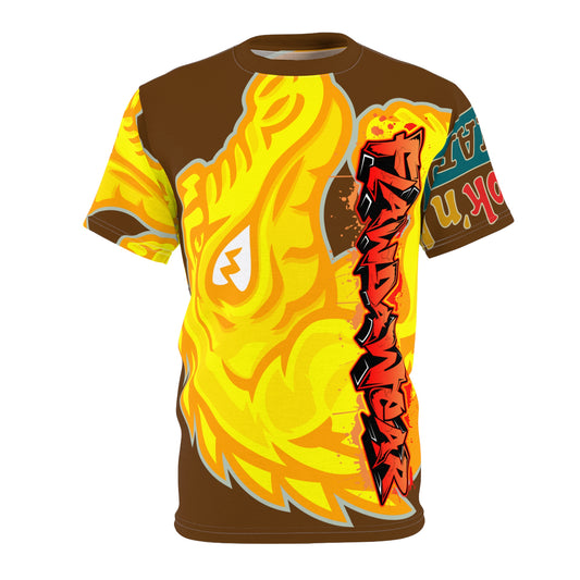 Brown/Yellow Flawdawear Limited Edition OG Flawda Mane “Ribs Cook’n N’ Tha Yard” Unisex Cut & Sew Playuz Tee