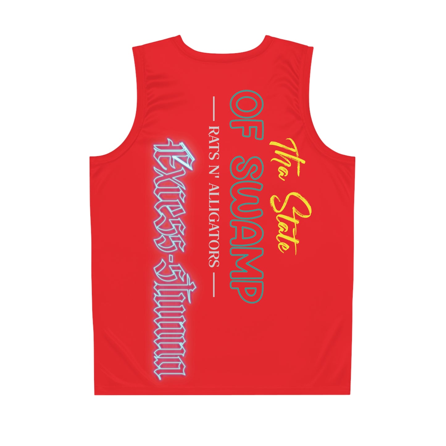 Red Gator Drip Exclusive Supa-Heavy Excess-Stunna Hypa-Flex Limited Edition OG Flawda Mane “Tha State Of Swamp Rats N’ Alligators” Basketball Playuz Jersey