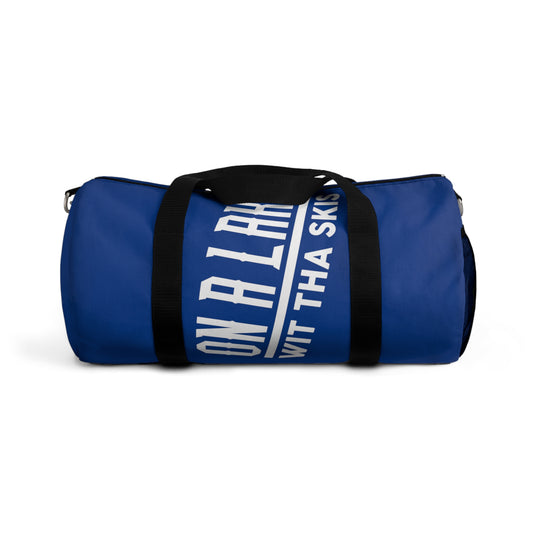 Dark Blue Flawdawear Limited Edition OG Flawda Mane “On A Lake Wit Tha Skis” Duffle Playuz Bag