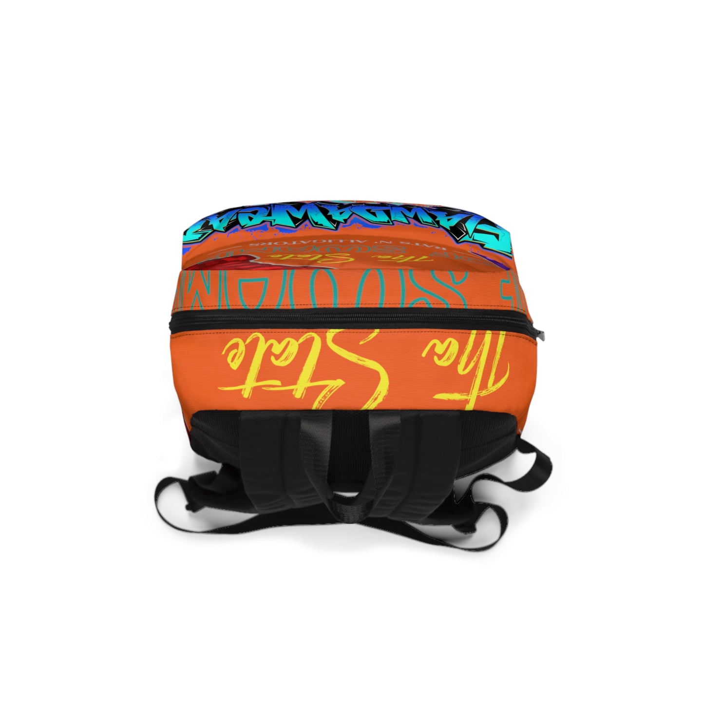 Orange Flawdawear Limited Edition OG Flawda Mane “Tha State Of Swamp Rats N’ Alligators” Classic Playuz Backpack