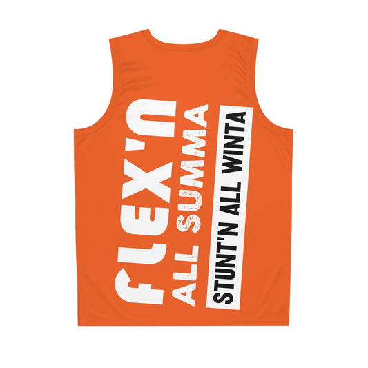 Orange Flawdawear Alligator Playuz “Flex’n All Summa Stunt’n All Winta ” Limited Edition OG Men’s Basketball Playuz Jersey