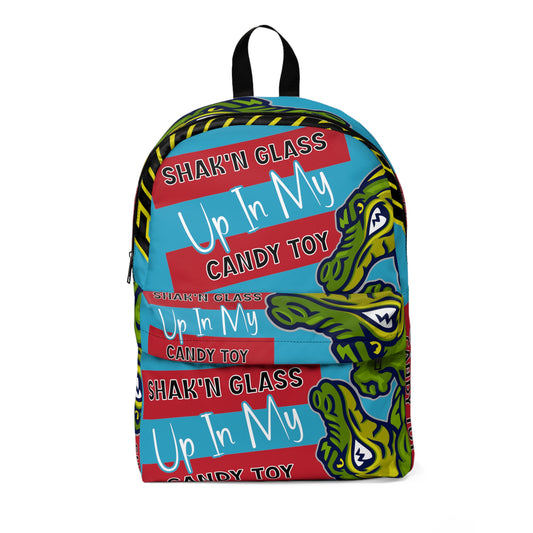 Turquoise Flawdawear Limited Edition OG Flawda Mane "Shak'n Glass Up In My Candy Toy" Classic Backpack