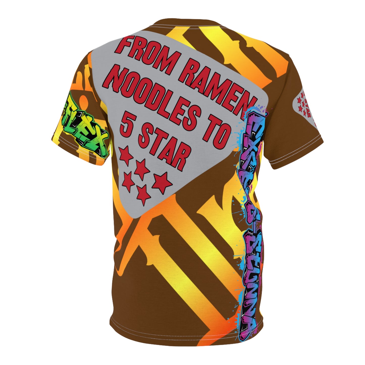 Brown Gator Drip Exclusive Supa-Heavy Excess-Stunna Hypa-Flex Limited Edition OG Flawda Mane “From Ramen Noodles To 5 Star" Unisex Cut & Sew Playuz Tee