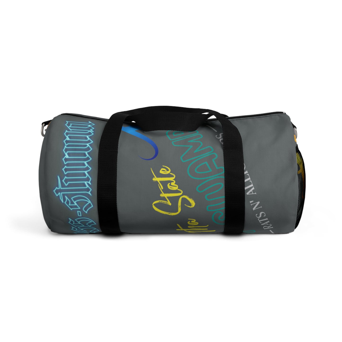 Dark Grey Gator Drip Exclusive Supa-Heavy Excess-Stunna Hypa-Flex Limited Edition OG Flawda Mane “Tha State Of Swamp Rats N’ Alligators” Duffel Playuz Bag