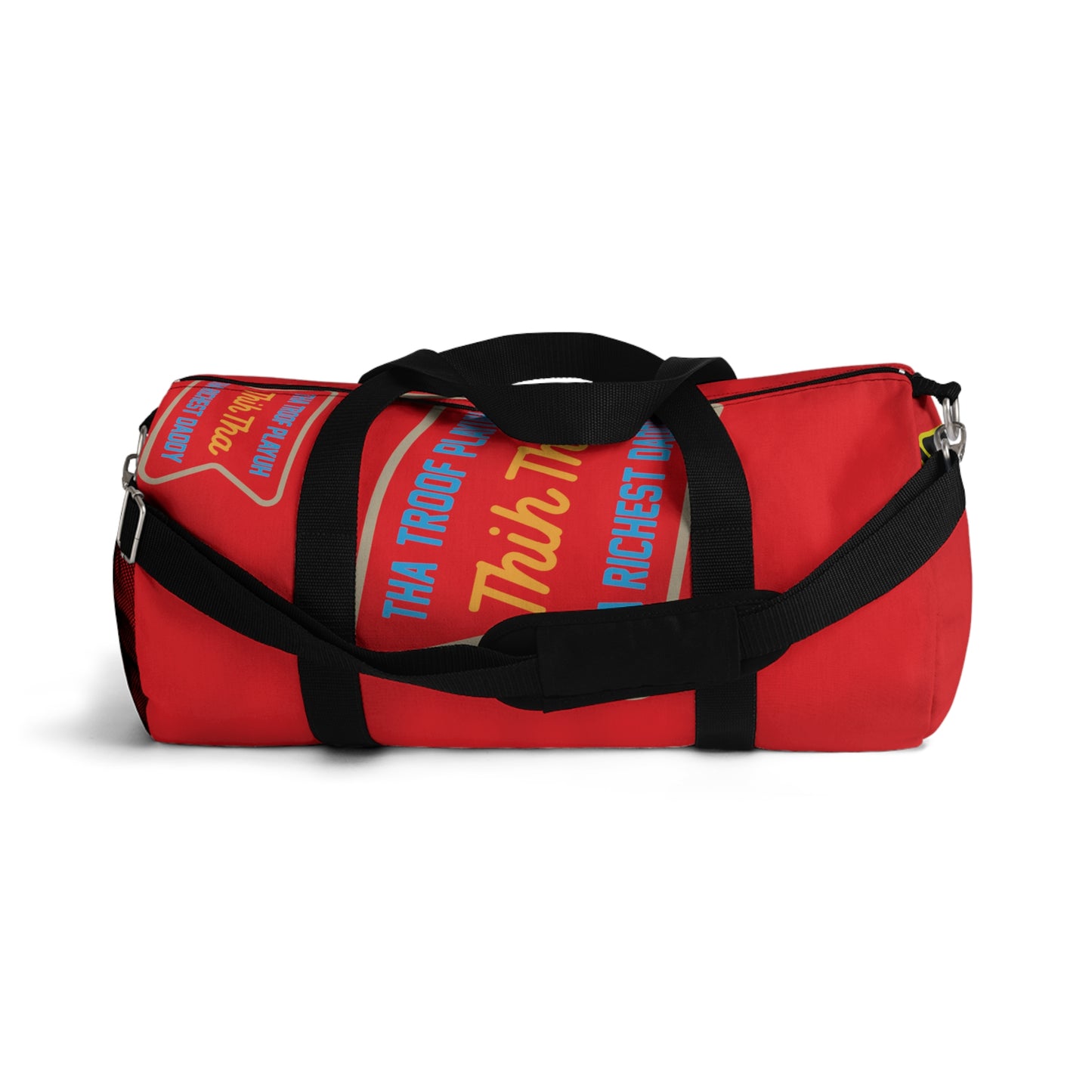 Red Flawdawear Limited Edition OG Rich Daddy “Tha Troof Thih Tha Richest Daddy” Duffle Playuz Bag