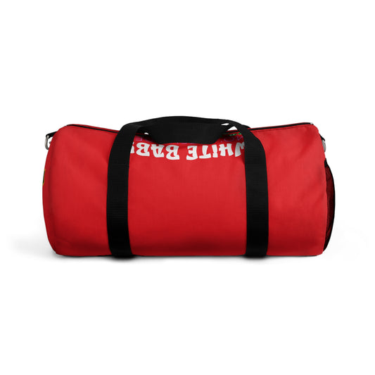Red Flawdawear Limited Edition OG Rich Daddy “White Baby Mo’ Fresha Den Yo Groceries” Duffle Playuz Bag