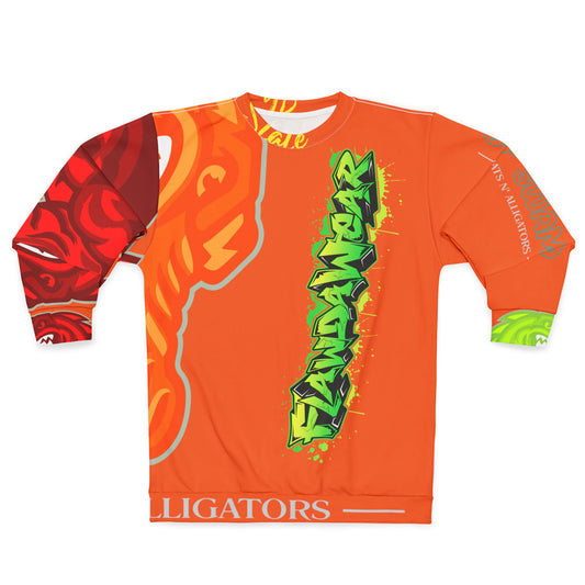 Orange Flawdawear Limited Edition OG Flawda Mane “Tha State Of Swamp Rats N’ Alligators” Unisex Playuz Sweatshirt